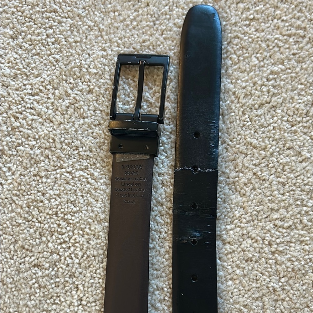 Perry Ellis Men’s Reversible Leather Belt Size 38